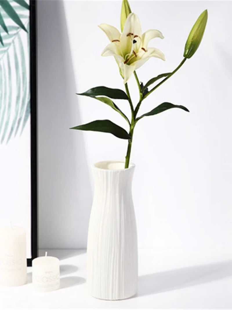 Home Nordic Plastic Vase Simple Small Fresh Flower Pot Storage Bottle for Flowers Living Room Modern Home Decoration Ornaments