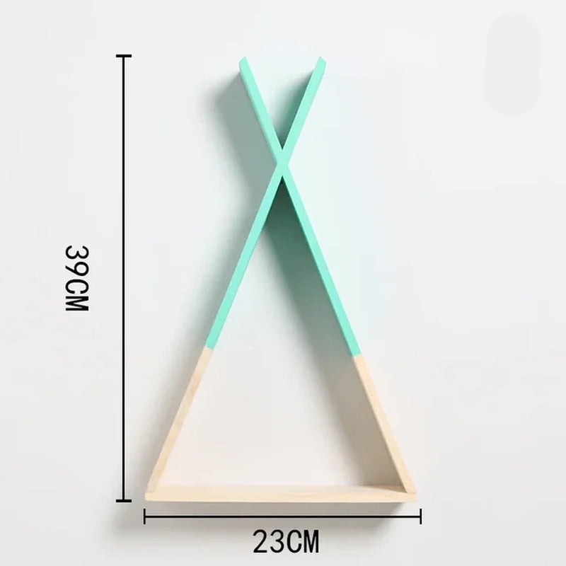 Wall Decorative Shelves Triangle Wooden Shelf Kids Room Decor Living Room Wall Decor Crafts Storage Holder