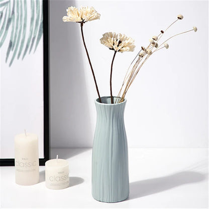 Home Nordic Plastic Vase Simple Small Fresh Flower Pot Storage Bottle for Flowers Living Room Modern Home Decoration Ornaments