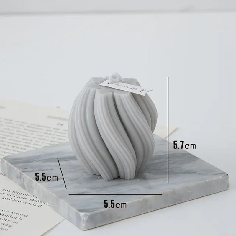 3D Swirl Scented Candles Aesthetic Unique Spiral Curve Aromatic Home Decorative Candles Smokeless in Colored Room Decor