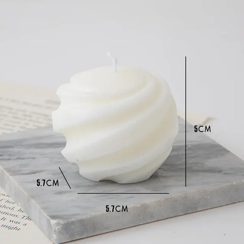 3D Swirl Scented Candles Aesthetic Unique Spiral Curve Aromatic Home Decorative Candles Smokeless in Colored Room Decor