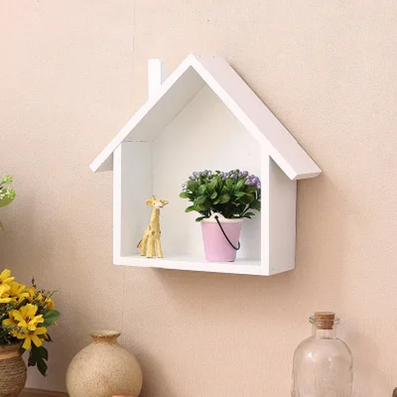 Wall Decoration Log Cabin Shop Colorful Small House Decoration Wall Hanging Shelving Kids Room Shelf Decorative