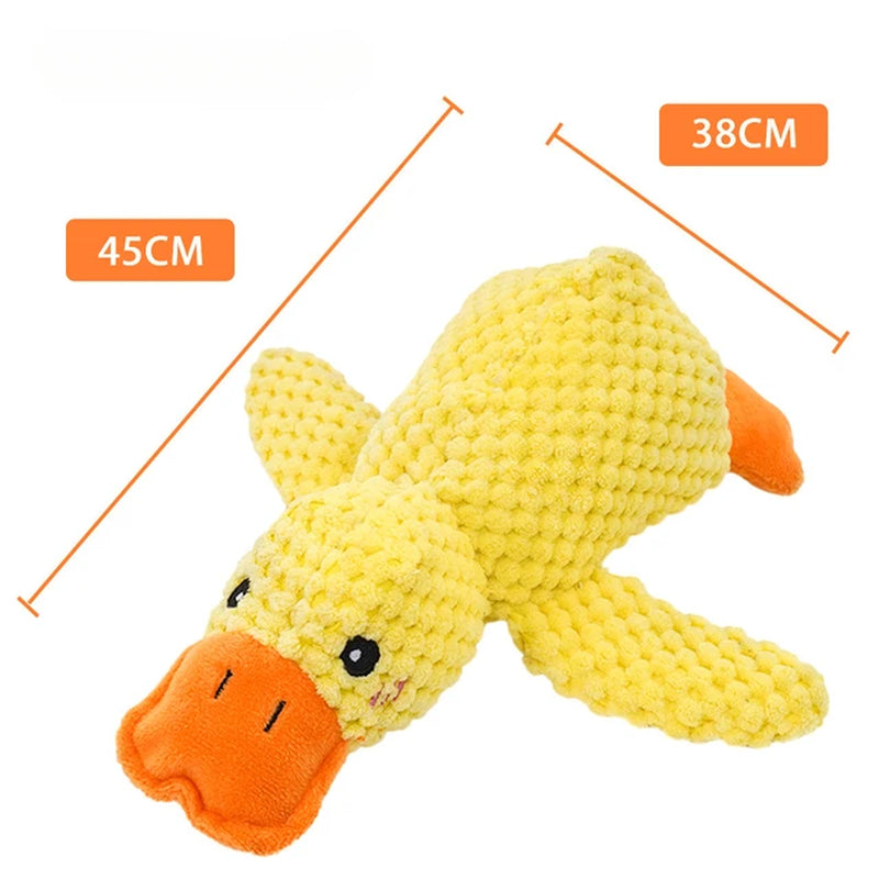 Pet Plush Toy Dog Calming Duck Stuffed Duck Toys Chew Toy Durable Squeaky for Puppy Pet Teeth Cleaning Chew Toy Pet Supplies