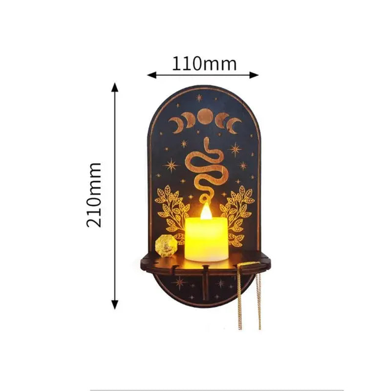 New Crystal Decorative Shelf Wooden Carving Pattern Handicraft Crystal Rack Home Candle Holder Decor Crystal Display Stand Craft