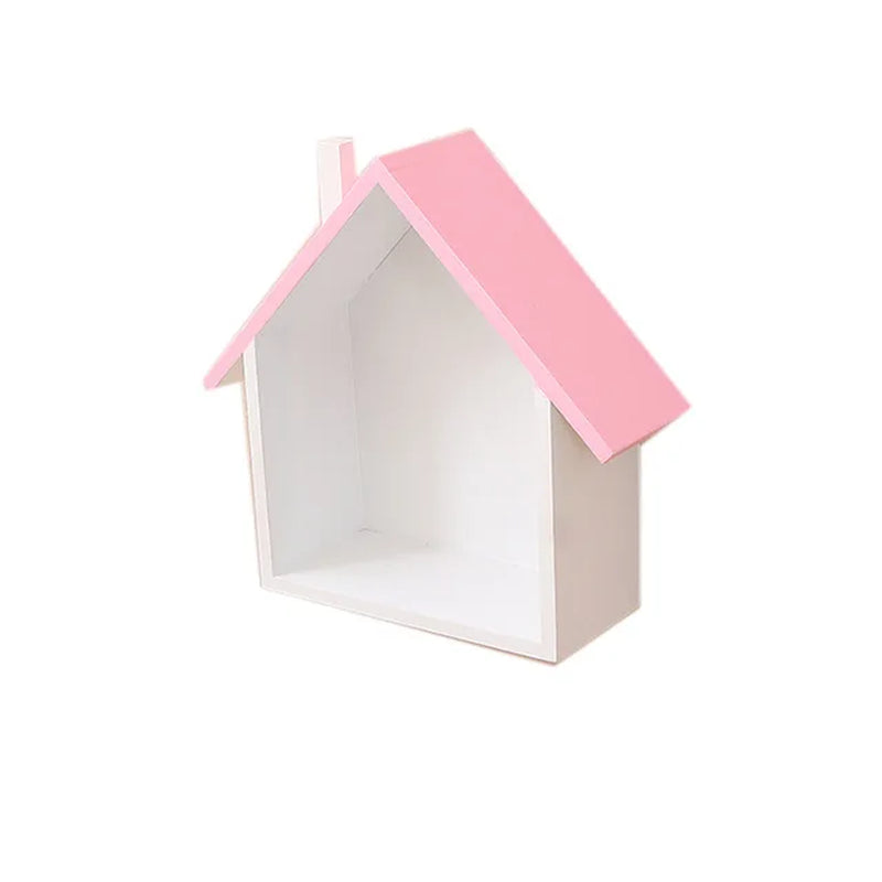 Wall Decoration Log Cabin Shop Colorful Small House Decoration Wall Hanging Shelving Kids Room Shelf Decorative