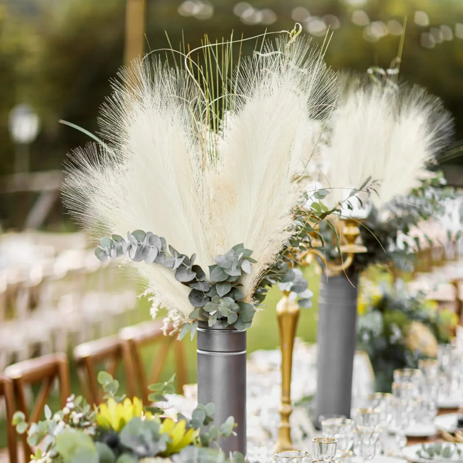 Artificial Fluffy Pampas Grass Bouquet 5/10/20/Pc Wedding Party Decoration Boho Fake Plant Flower for DIY Room Home Decor Flower