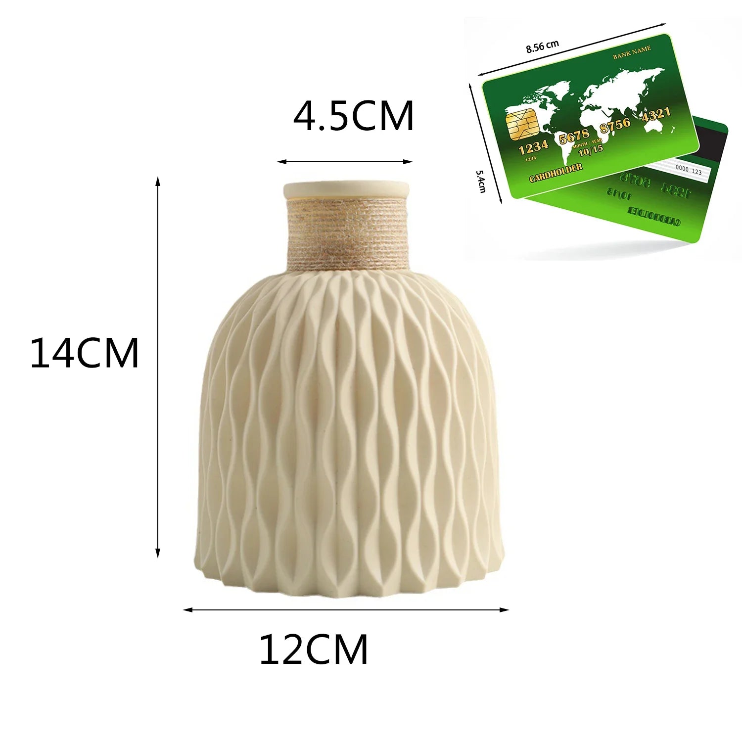 Modern Flower Vase Imitation Ceramic Flower Pot Decoration Home Plastic Vase Flower Arrangement Nordic Style Home Decoration