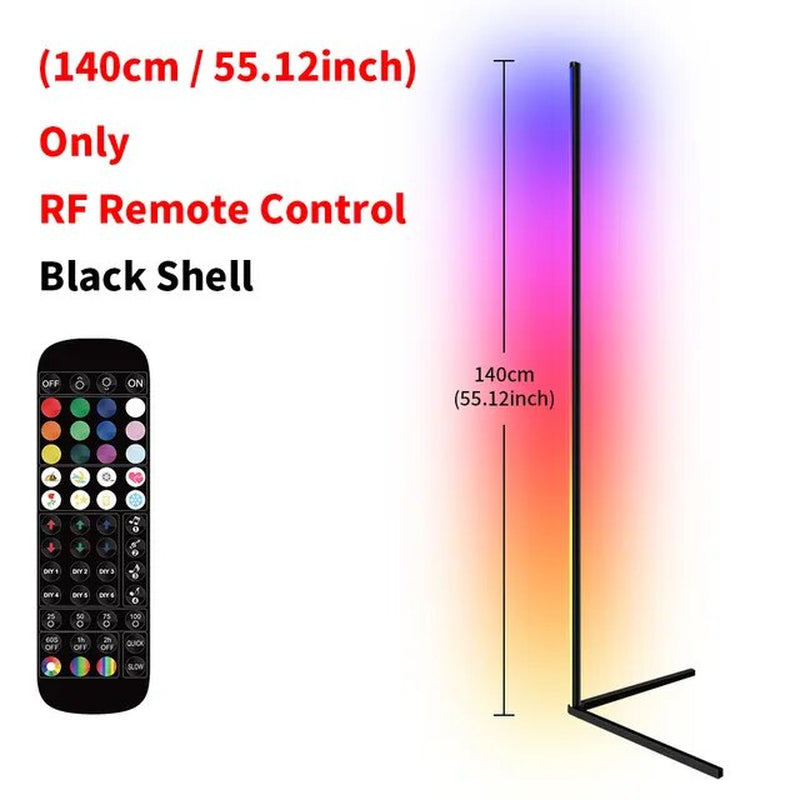 Living Room Dimmable RGB Corner Floor Lamp 140Cm Stand Smart APP LED Mood Light for Bedroom Nordic Home Decor Interior Lighting