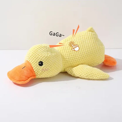 Pet Plush Toy Dog Calming Duck Stuffed Duck Toys Chew Toy Durable Squeaky for Puppy Pet Teeth Cleaning Chew Toy Pet Supplies