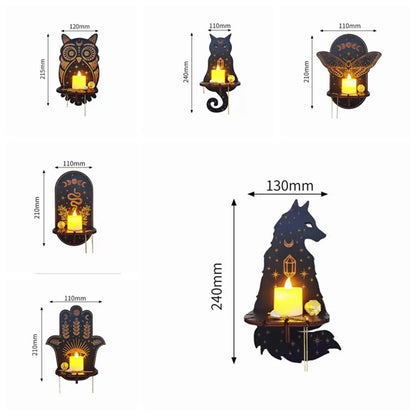 New Crystal Decorative Shelf Wooden Carving Pattern Handicraft Crystal Rack Home Candle Holder Decor Crystal Display Stand Craft