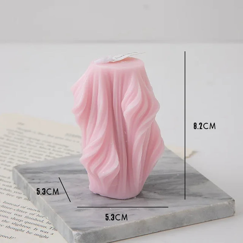 3D Swirl Scented Candles Aesthetic Unique Spiral Curve Aromatic Home Decorative Candles Smokeless in Colored Room Decor