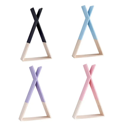 Wall Decorative Shelves Triangle Wooden Shelf Kids Room Decor Living Room Wall Decor Crafts Storage Holder