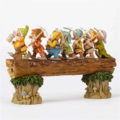 Snow White and the Seven Dwarfs Tree Gnome Statues Courtyard Home Outdoor Garden Decoration Dwarf Ornaments Kids Gifts